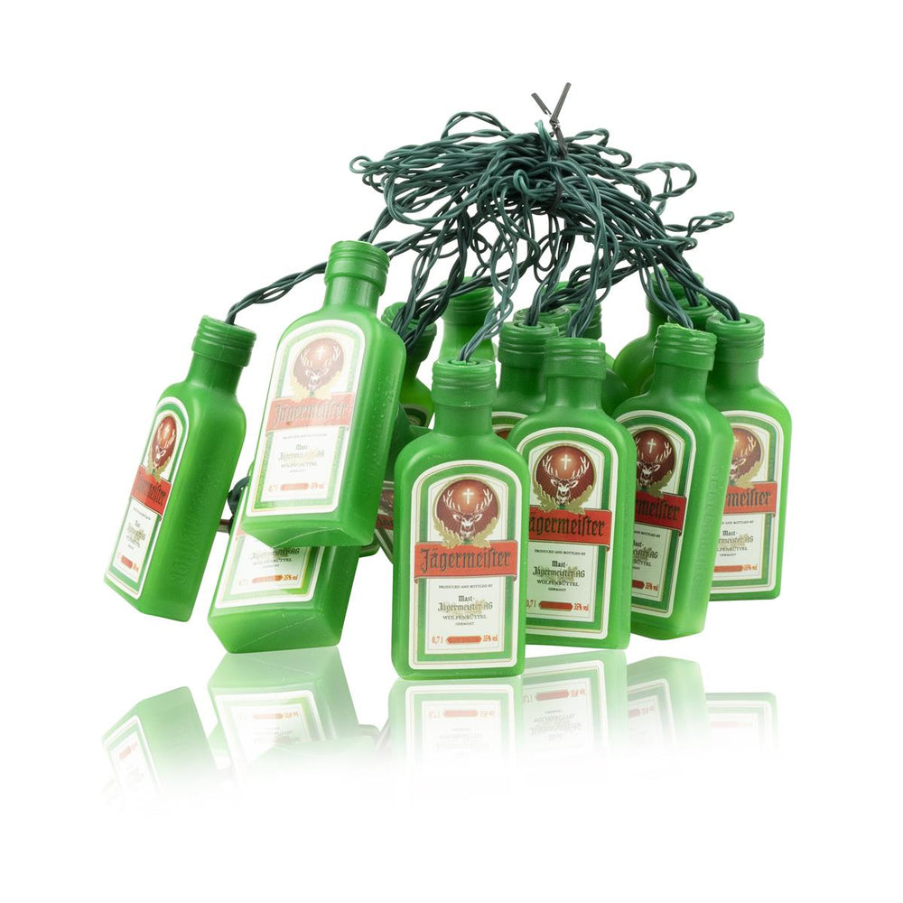 1x Jägermeister Liquore Catena luminosa Mini bottiglie verde