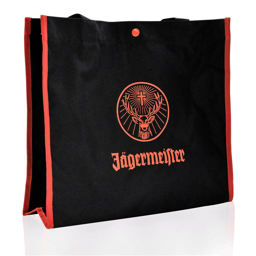 1x Jägermeister Liquore Borsa a tracolla in tessuto nero/arancione