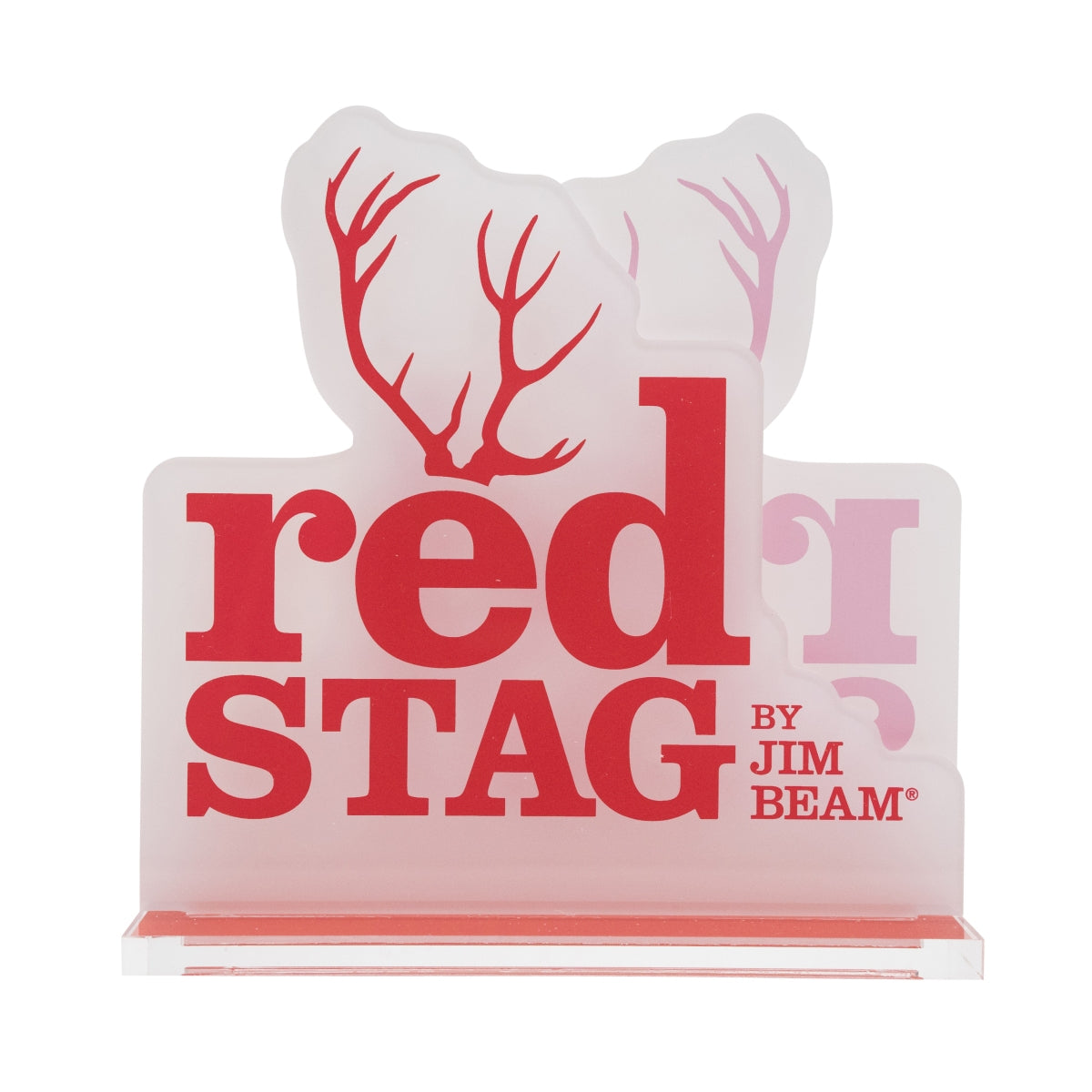 1x Jim Beam Whiskey portacarte Red Stag bianco/rosso