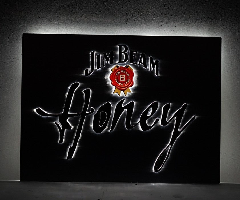 1x Insegna luminosa Jim Beam Whiskey Honey 50 x 35
