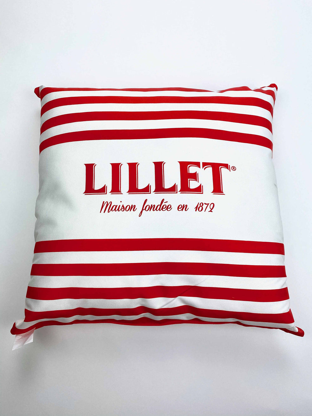 1x cuscino Lillet Likör piccolo ca. 30x30x10 cm rosso/bianco