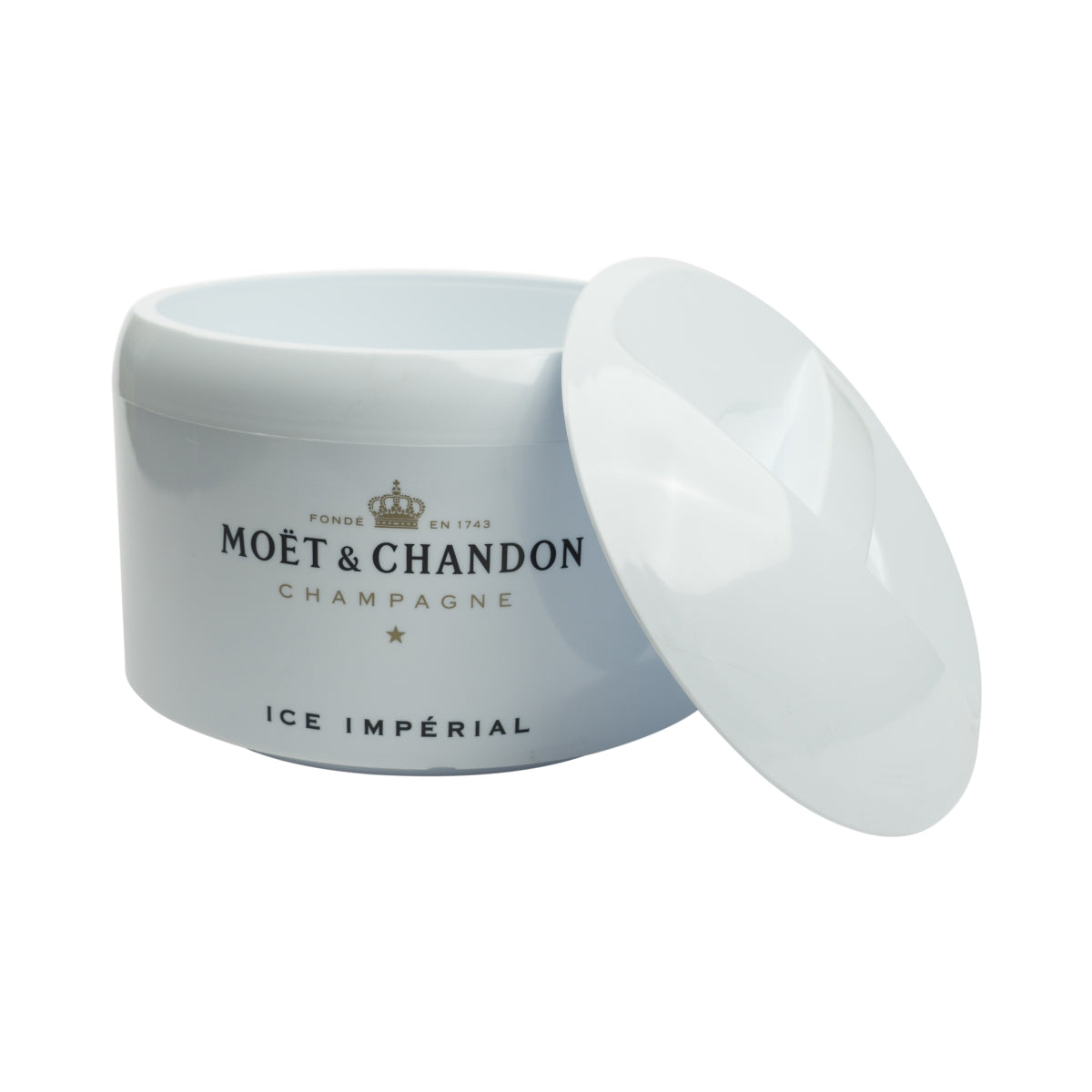 1x Moet Chandon Champagne Cooler Ice Box bianco Ice Imperial rotondo – Vista 2