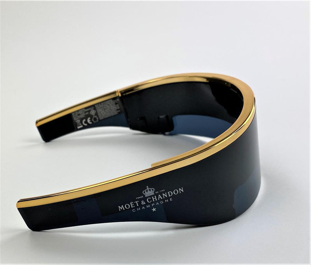 1 paio di occhiali da sole LED Moet Chandon Champagne con montatura dorata