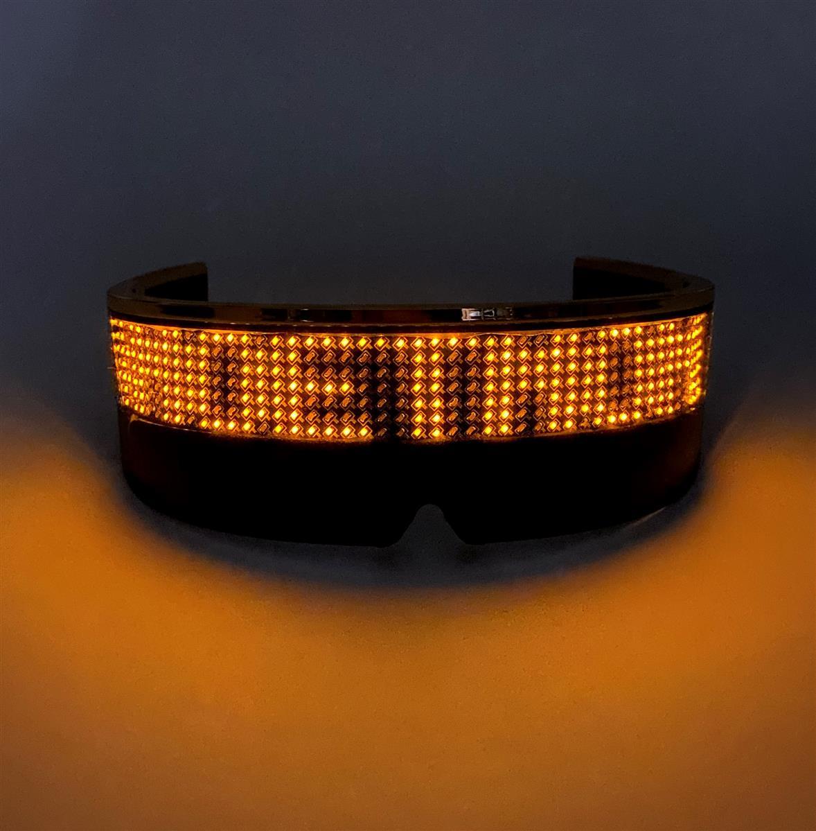 1 paio di occhiali da sole LED Moet Chandon Champagne con montatura dorata – Vista 3