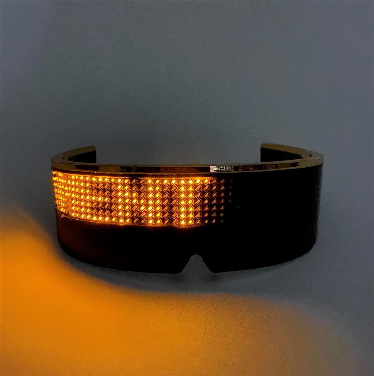 1 paio di occhiali da sole LED Moet Chandon Champagne con montatura dorata – Vista 4