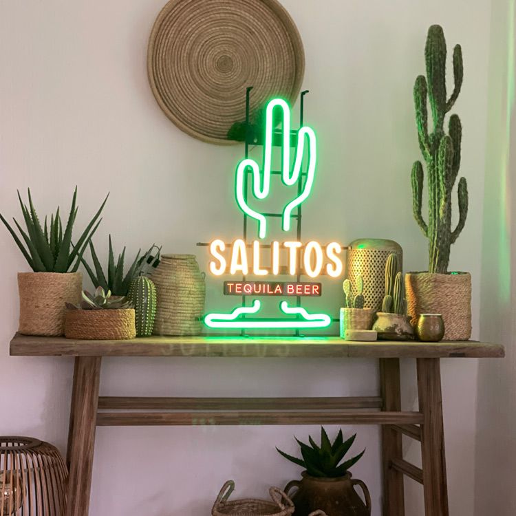1x Salitos Birra LED Insegna Neon Cactus 46,5 x 73 x9 – Vista 3