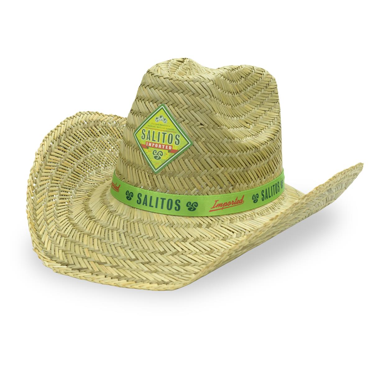 1x Cappello di paglia Saltios nuova versione con nastro verde – Vista 2