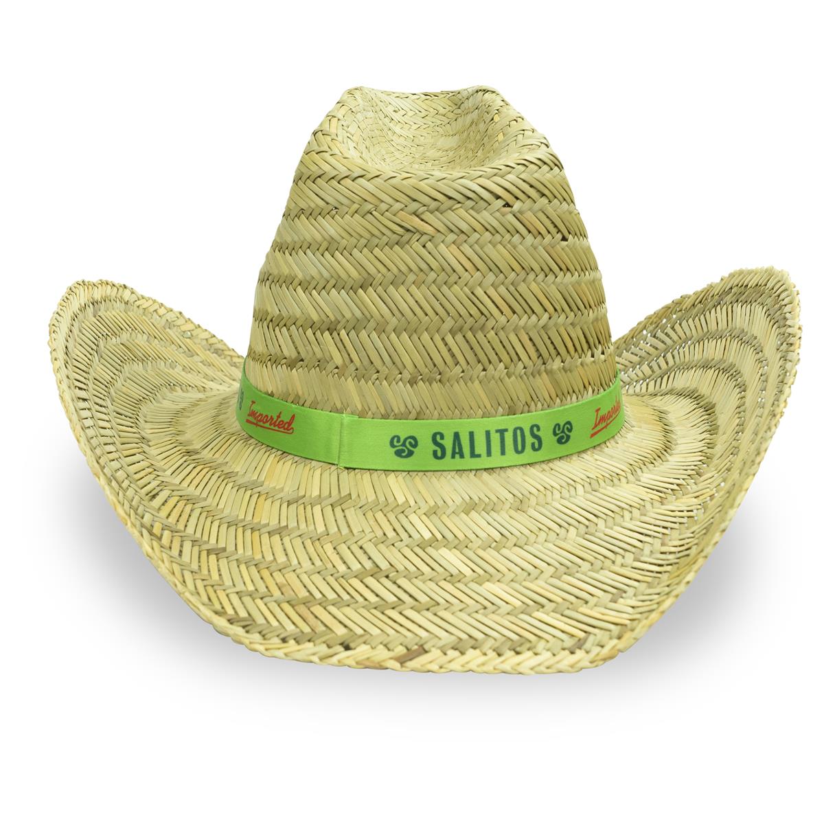1x Cappello di paglia Saltios nuova versione con nastro verde – Vista 3