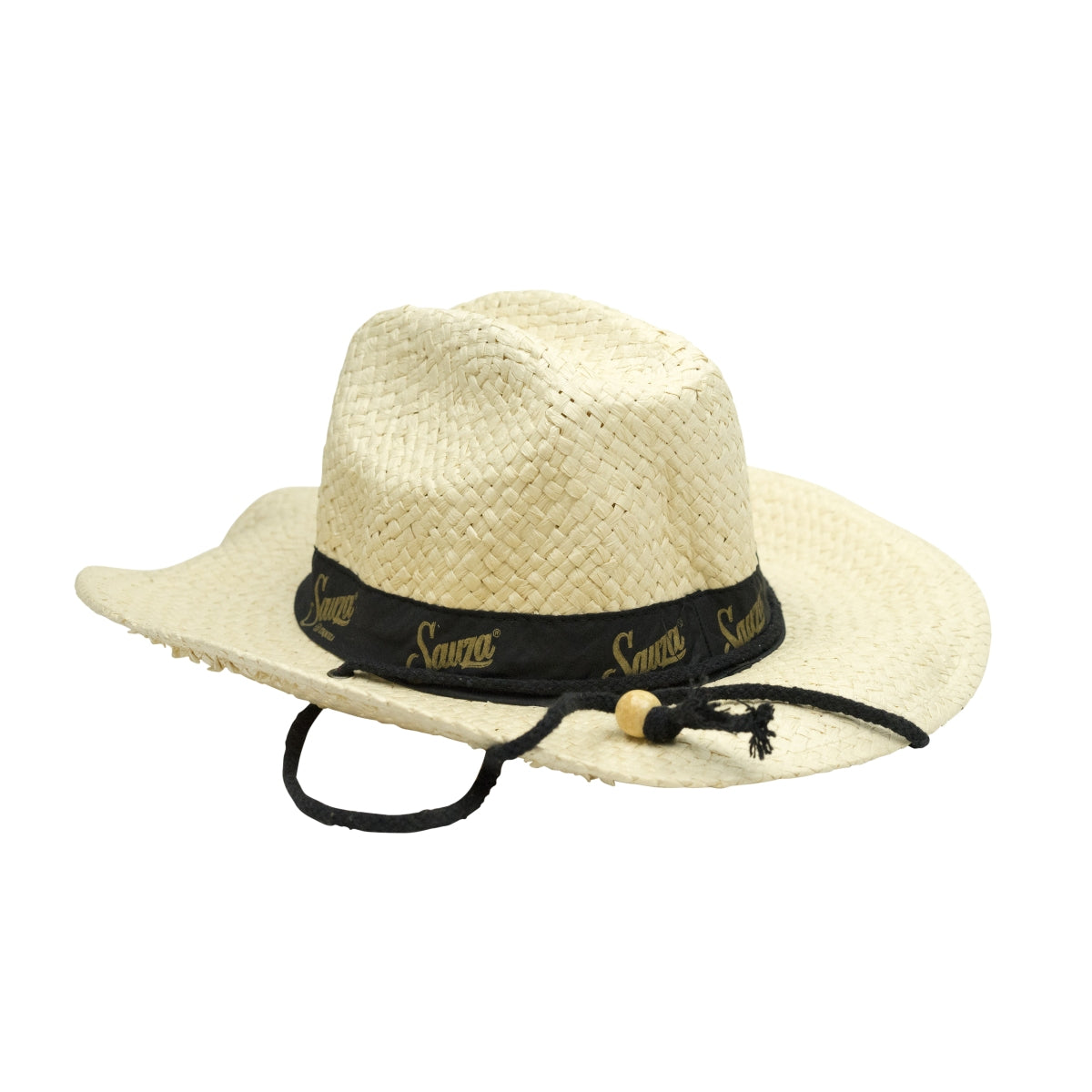 1x Sauza Tequila Cappello di paglia naturale con nastro nero e cordoncino con perla – Vista 2