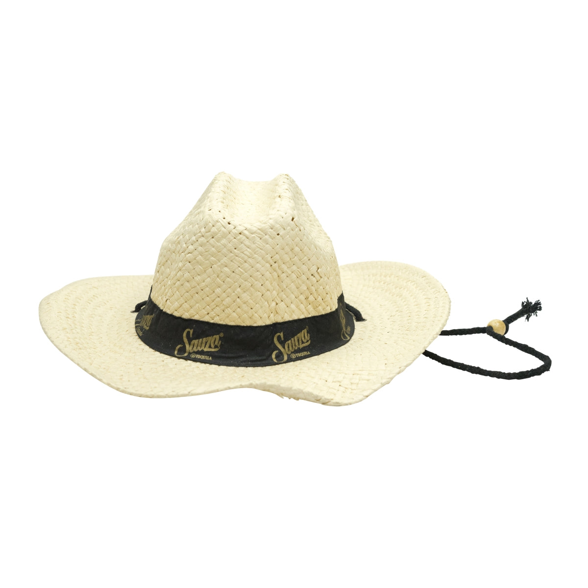 1x Sauza Tequila Cappello di paglia naturale con nastro nero e cordoncino con perla – Vista 3