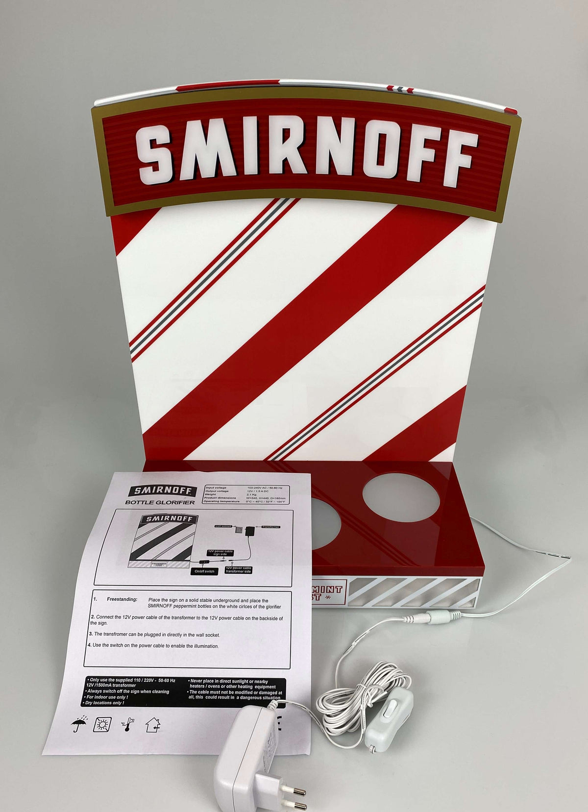 1x Smirnoff Vodka Glorifier Peppermint Board 3 bottiglie – Vista 2