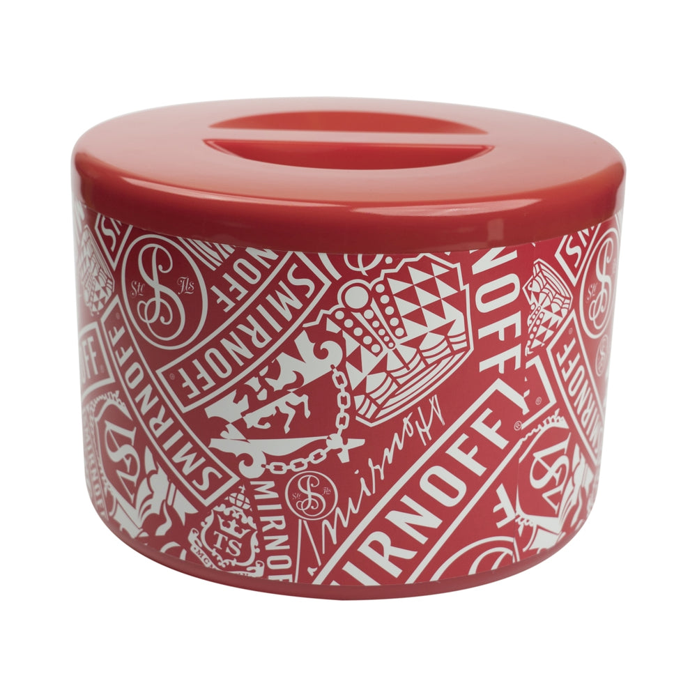1x Smirnoff Vodka Cooler ghiacciaia rotonda rossa
