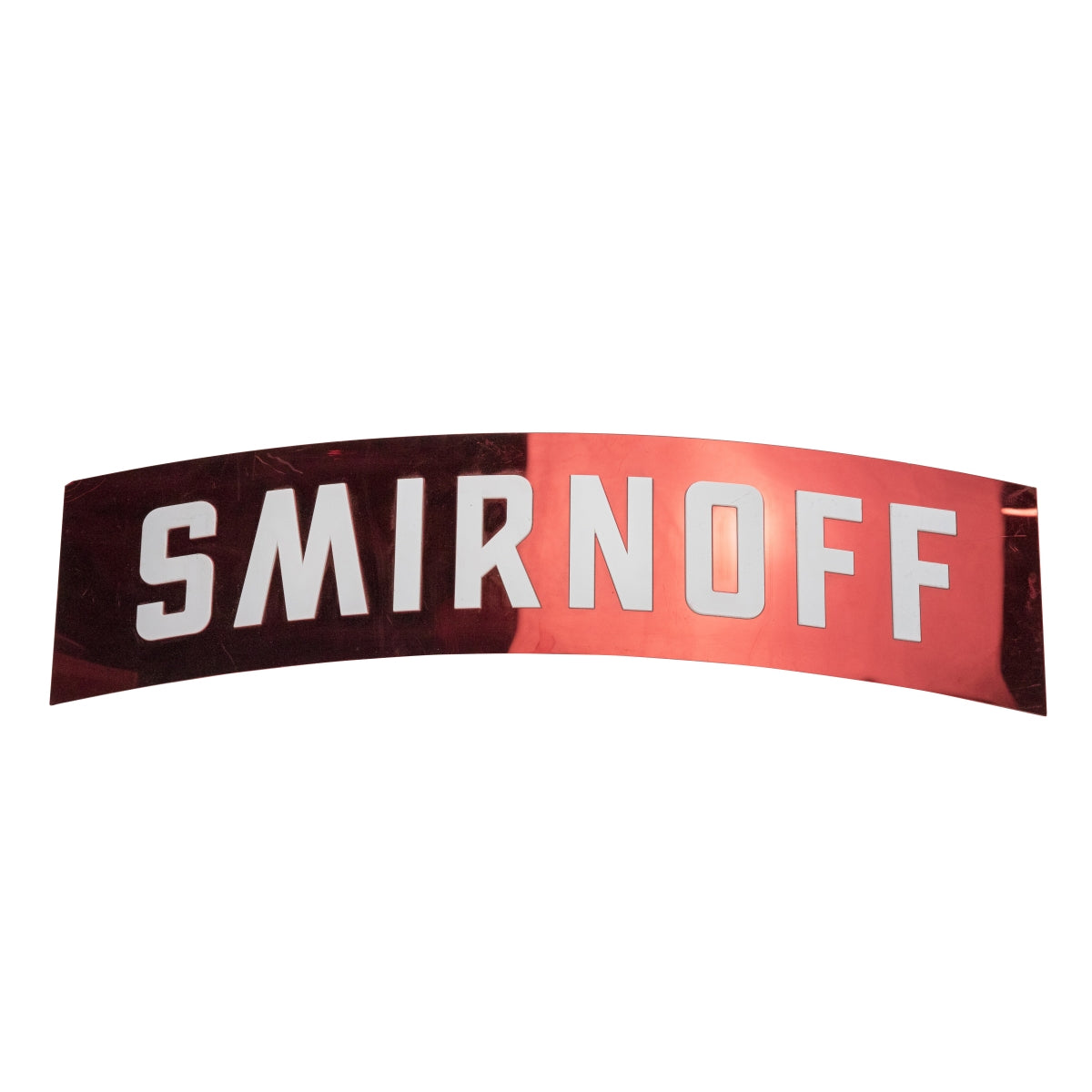 1x Smirnoff Vodka Insegna luminosa Logo rosso curvo in bianco – Vista 2