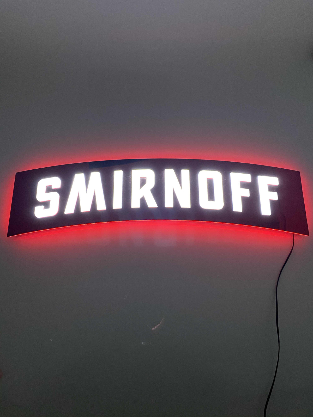 1x Smirnoff Vodka Insegna luminosa con scritta allungata 70 x 15