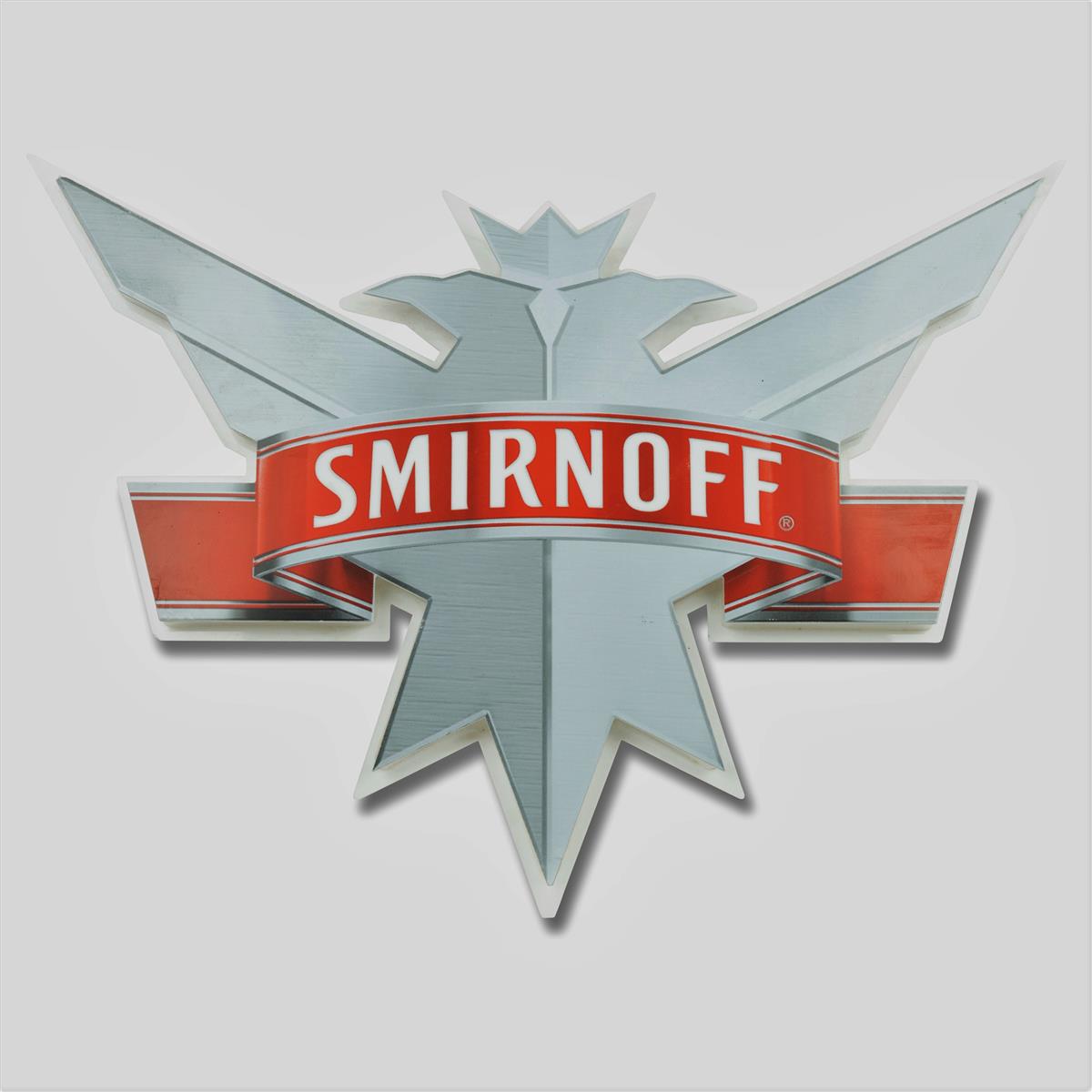 1x Smirnoff Vodka Schild insegna luminosa difettosa Aquila argento