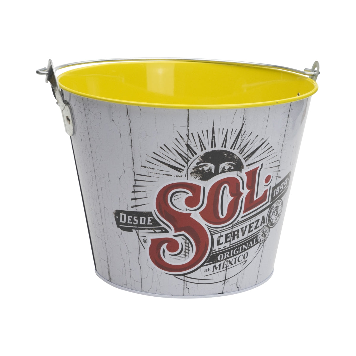 1x Sol Bier Cooler Secchiello 5l grigio/giallo – Vista 2
