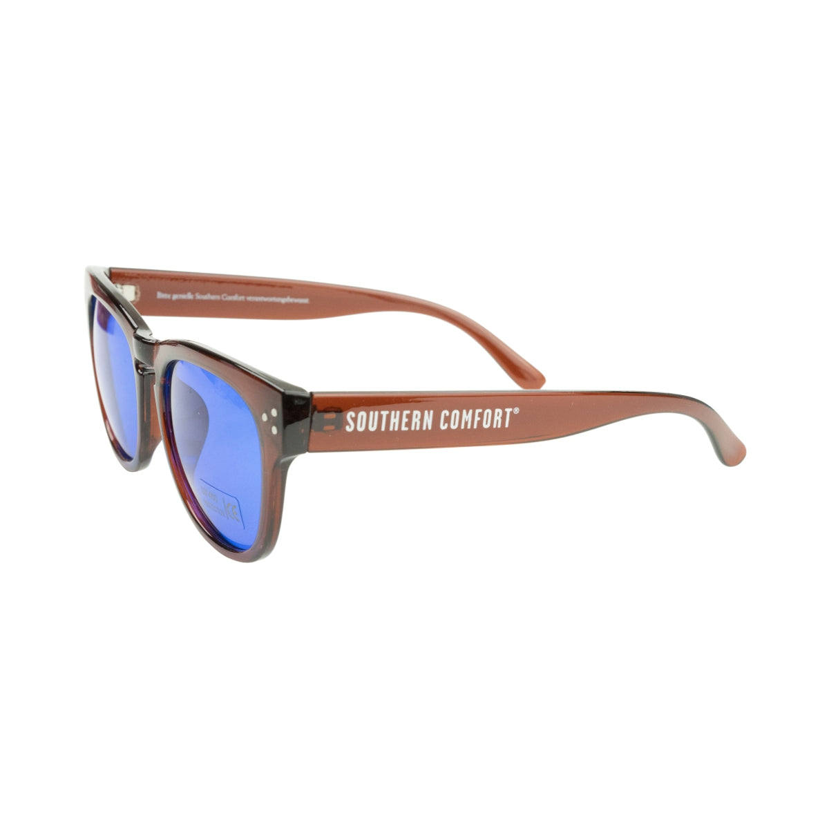 1x Southern Comfort Whiskey  Occhiali da sole marroni con lenti blu a specchio