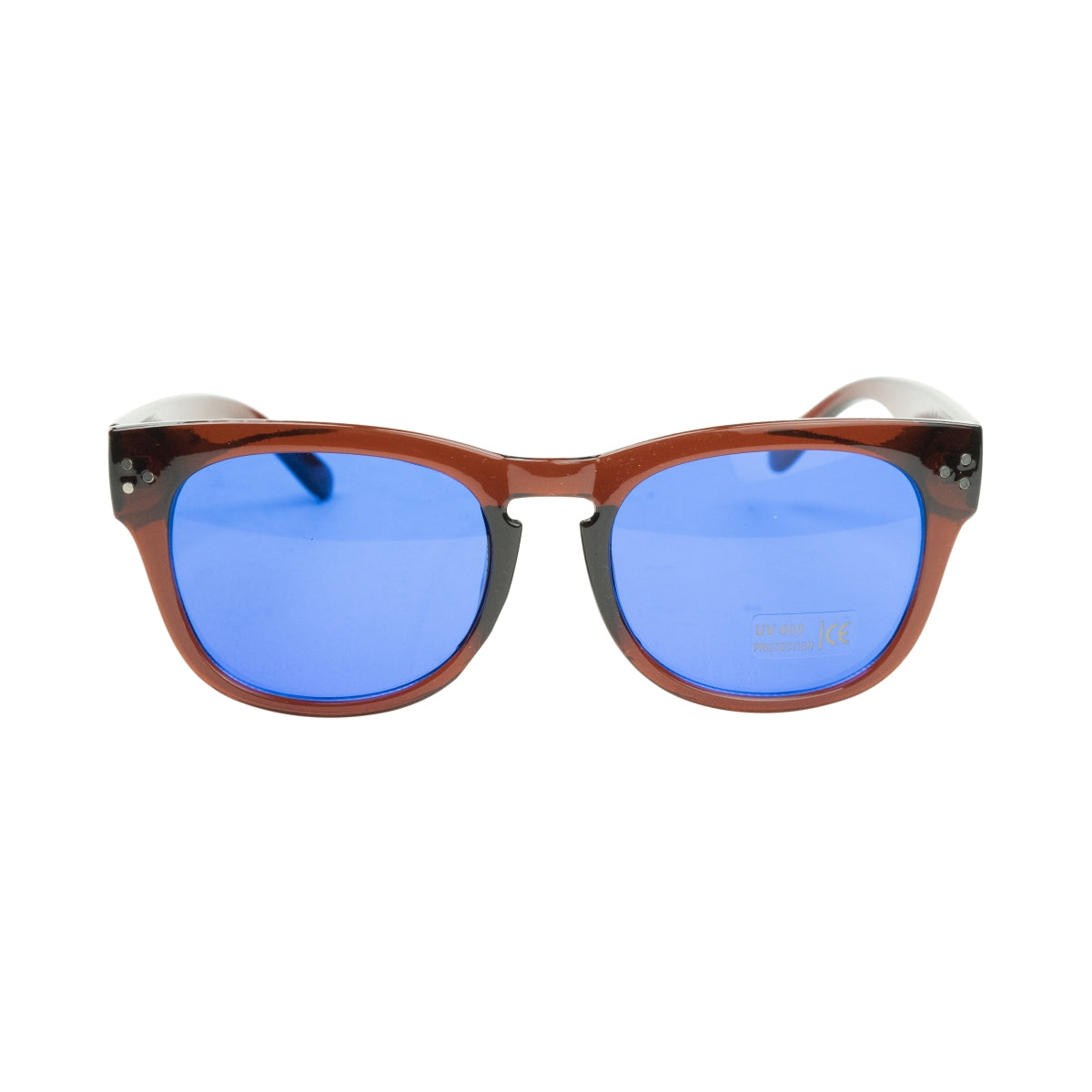 1x Southern Comfort Whiskey  Occhiali da sole marroni con lenti blu a specchio – Vista 2