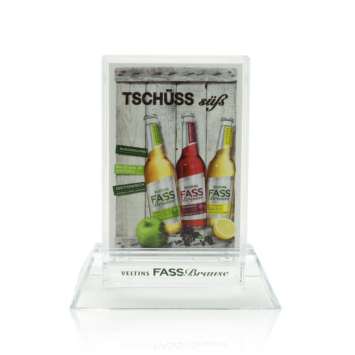 1x espositore da tavolo per birra Veltins Fassbrause + supporto "Riservato" – Vista 2