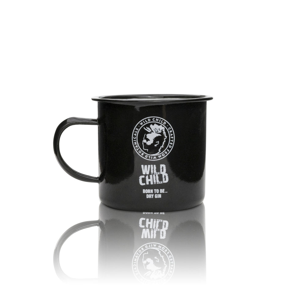 1x tazza Wild Child Gin in metallo smaltato nero