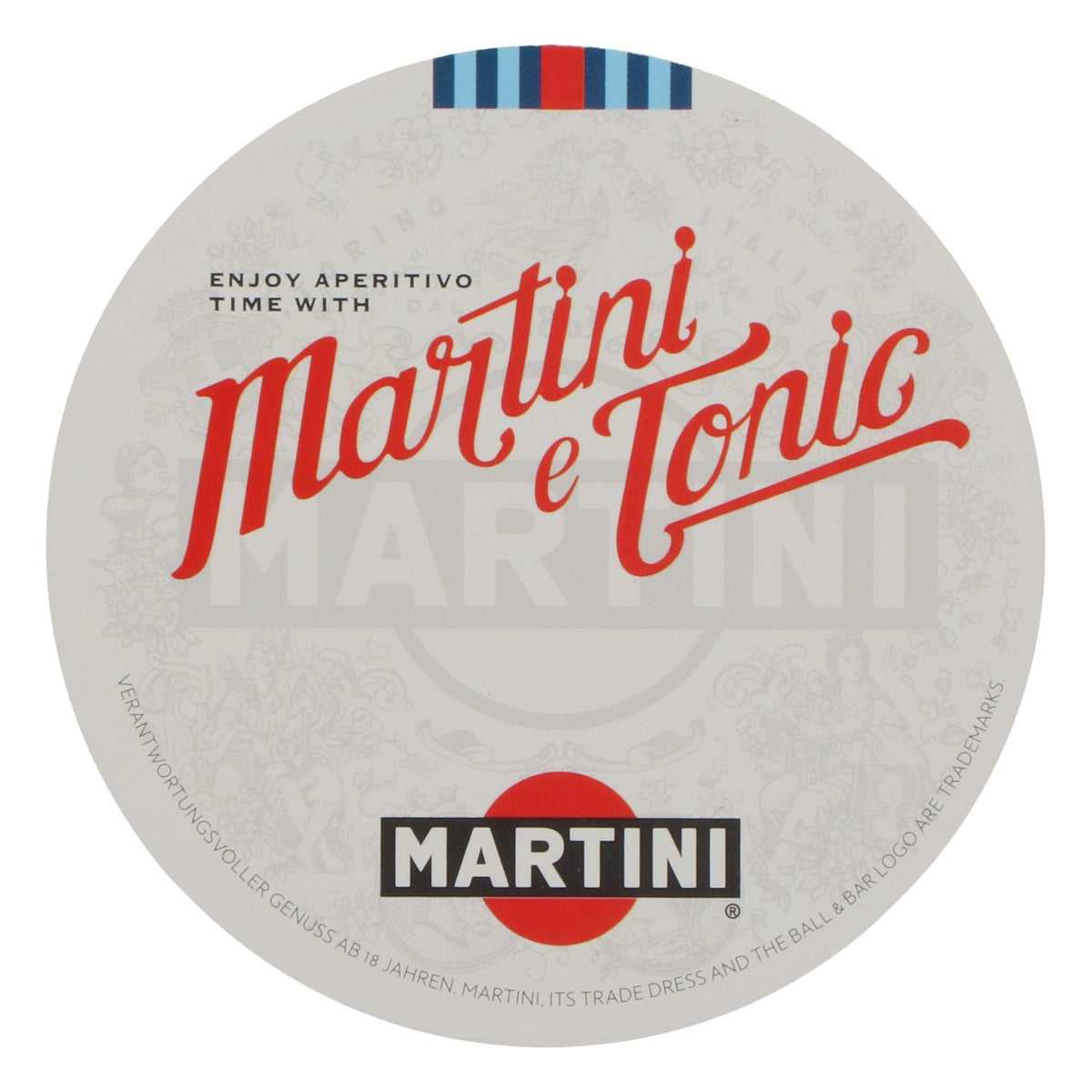 Set di 23 sottobicchieri Martini con 3 motivi vintage e Tonic – Vista 3