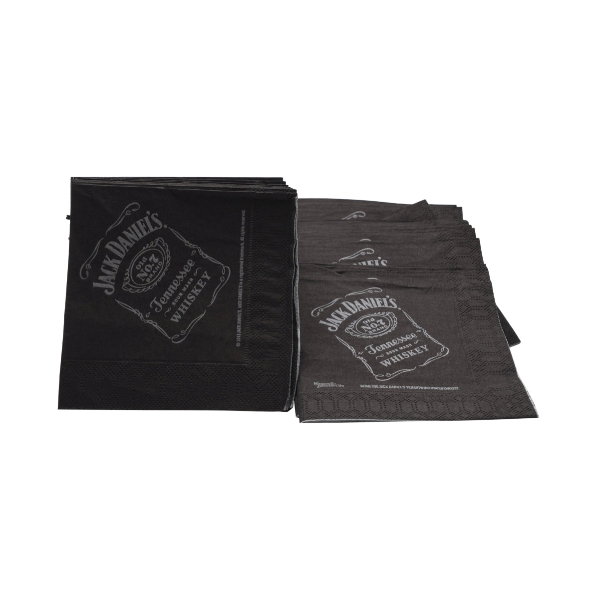 250 tovaglioli Jack Daniels Whiskey neri 12x12 – Vista 3