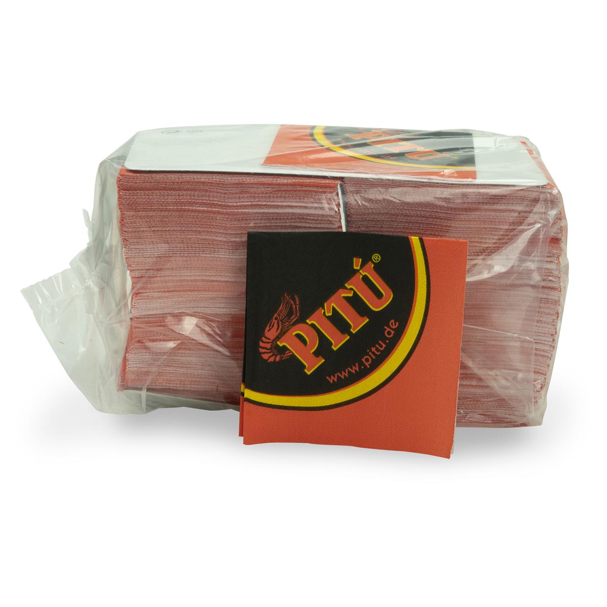 250 tovaglioli Pitu Rum  rosso nero 24x24 3 strati
