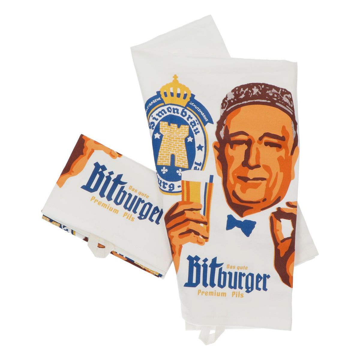 2x strofinacci da cucina Bitburger Beer in stile retrò – Vista 2