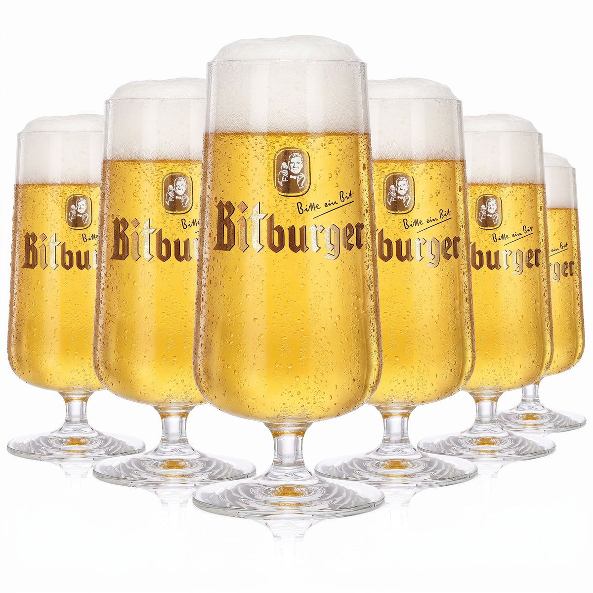 2 bicchieri da birra Bitburger da 0,37 l, edizione da collezione "Historie-Pokal 1951"