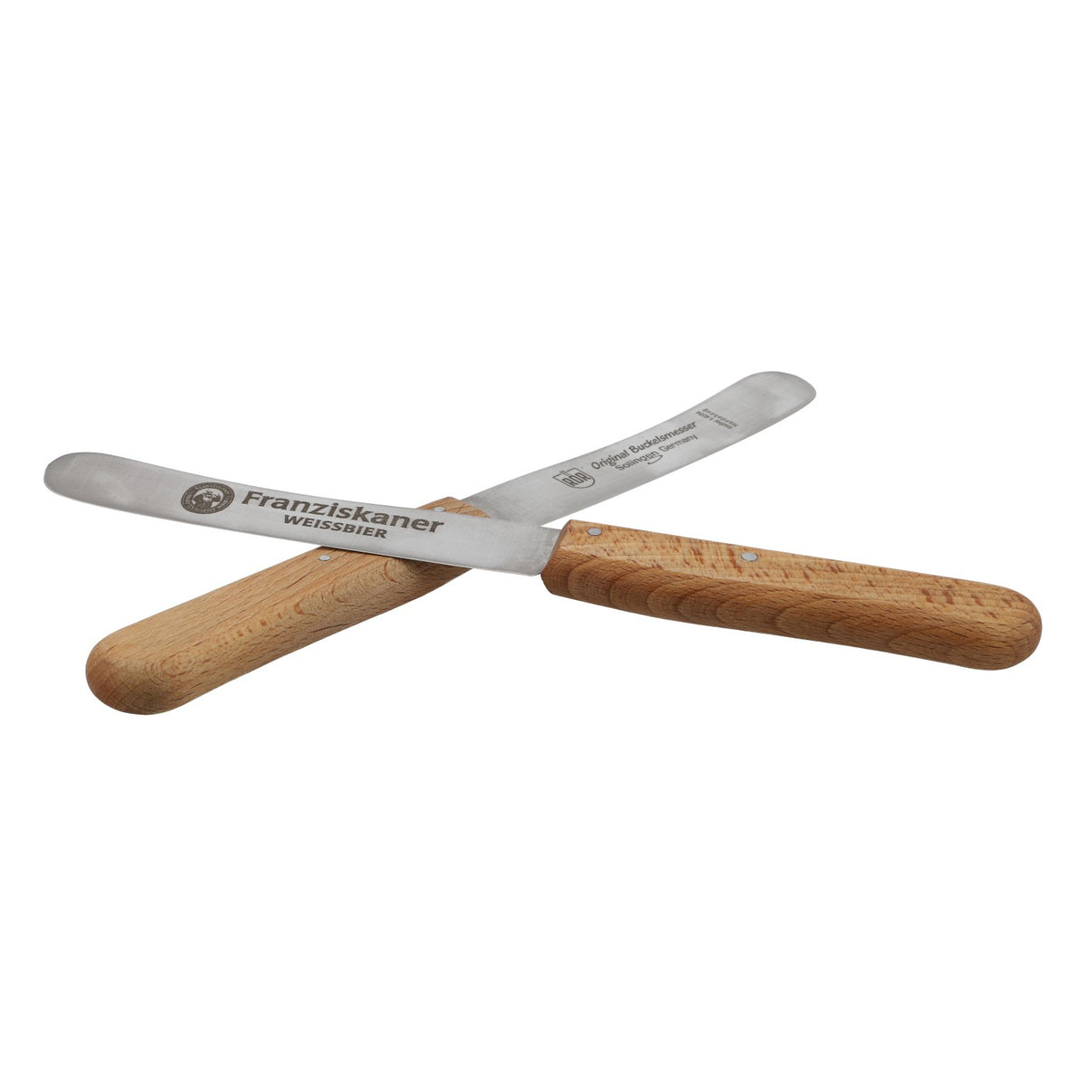 2x Birra Franziskaner Set di coltelli da cucina Manico in legno Lama Solingen – Vista 5