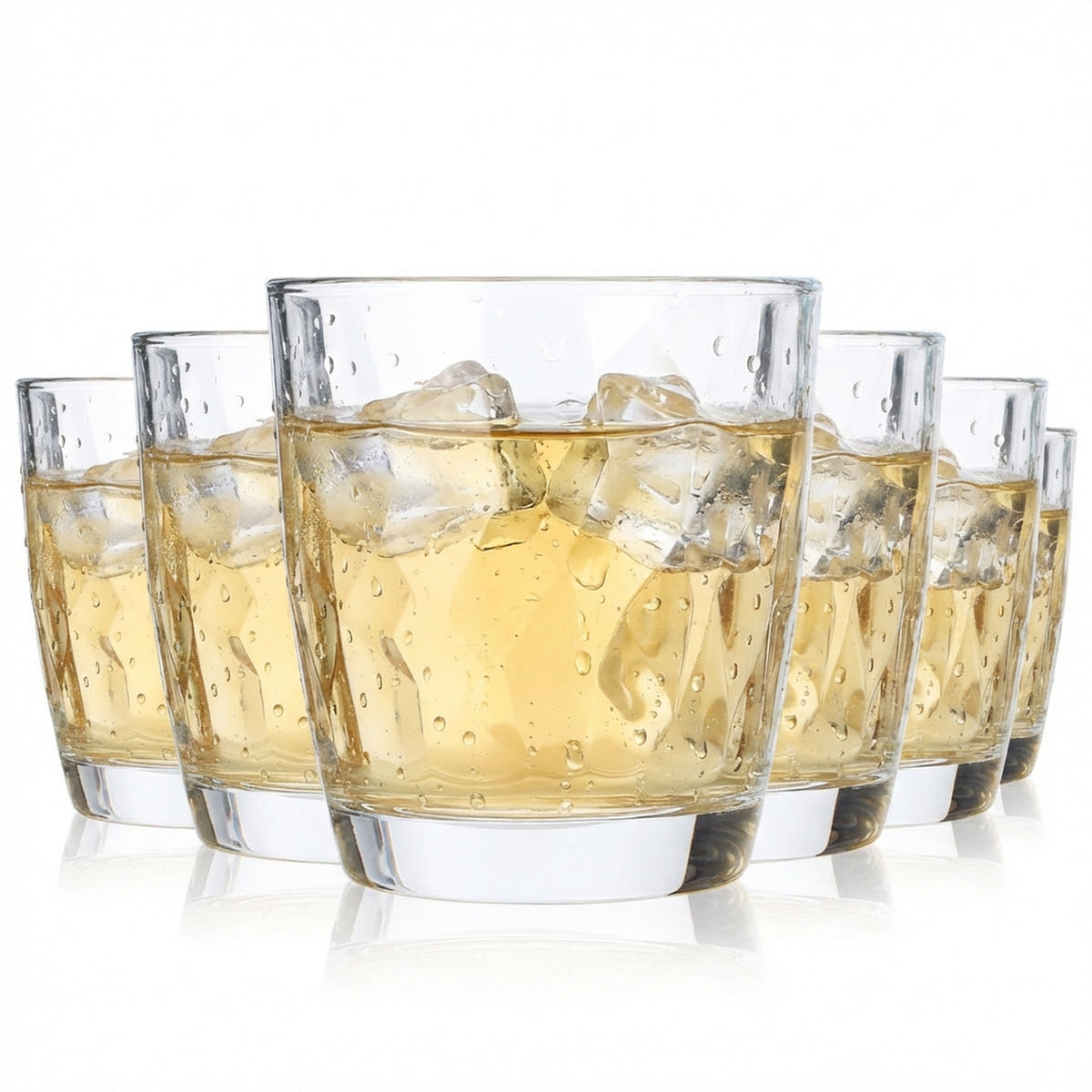 2 bicchieri Gerolsteiner Wasser Glas 0,3 l con rilievo trasparente