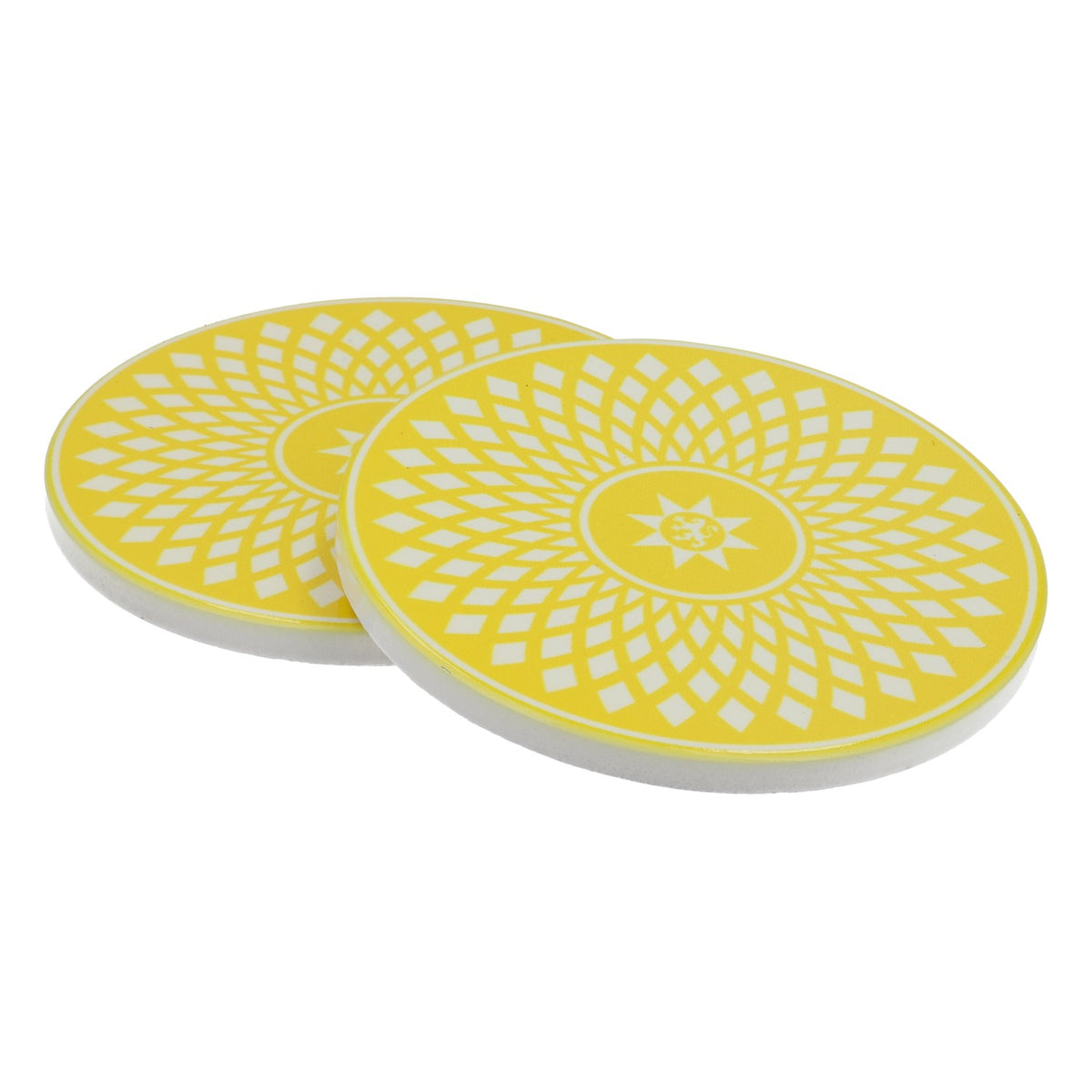 2x sottobicchieri Gerolsteiner Sottobicchieri in ceramica con base in sughero Bevande Giallo