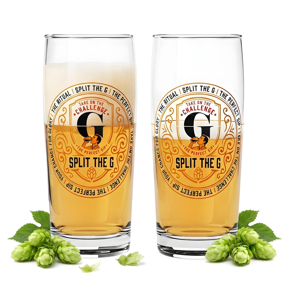 2 bicchieri da birra Sipply SPLIT THE G The Perfect SIP da 0,5 l: la tendenza sui social media