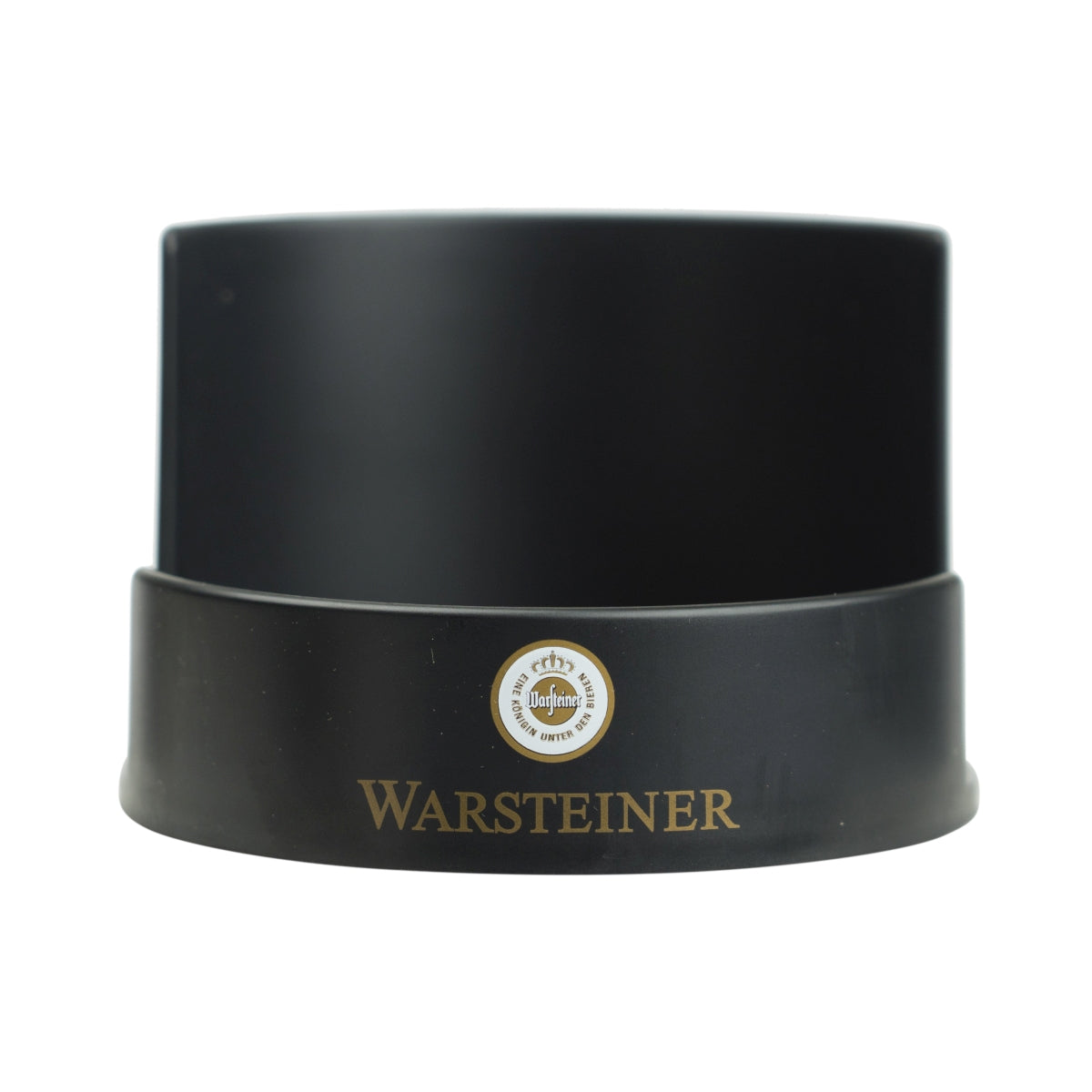 2x Warsteiner sottobicchieri in plastica nero con supporto per birra