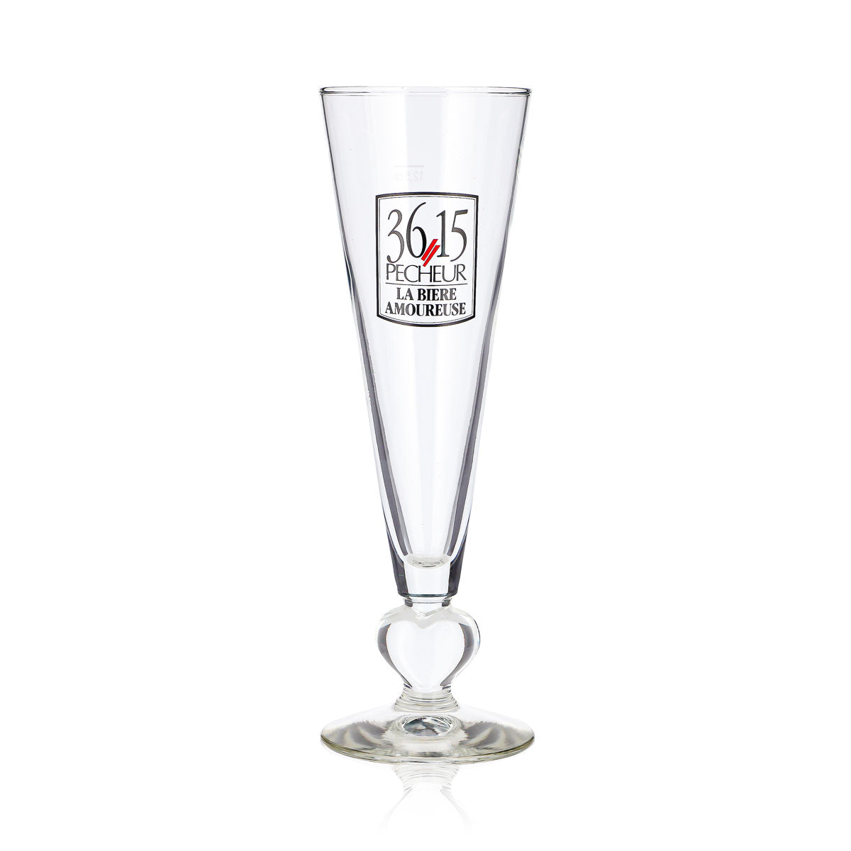 3615 Bicchiere da birra Pecheur da 12,5 cl, a forma di cuore con stelo, La Bière Amoureuse – Vista 2