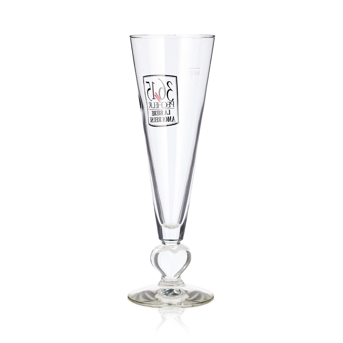 3615 Bicchiere da birra Pecheur da 12,5 cl, a forma di cuore con stelo, La Bière Amoureuse – Vista 4