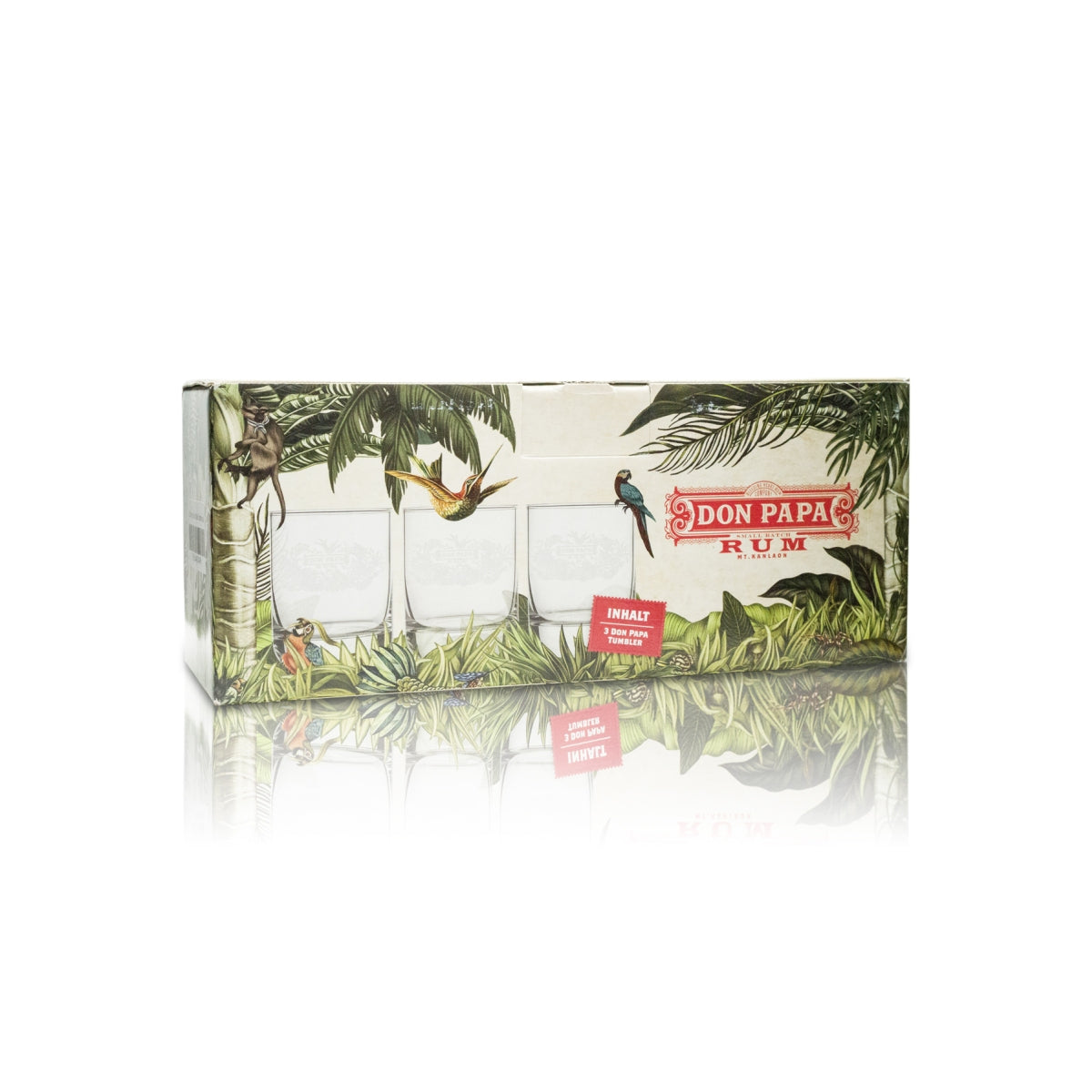 3 bicchieri tumbler Don Papa Rum – Vista 3