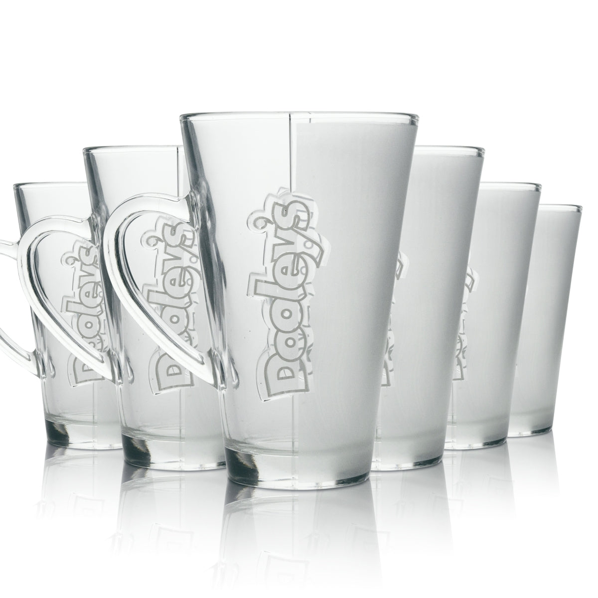 3x bicchieri da liquore Dooley's Cappuccino Cup Contorno Trasparente Opaco