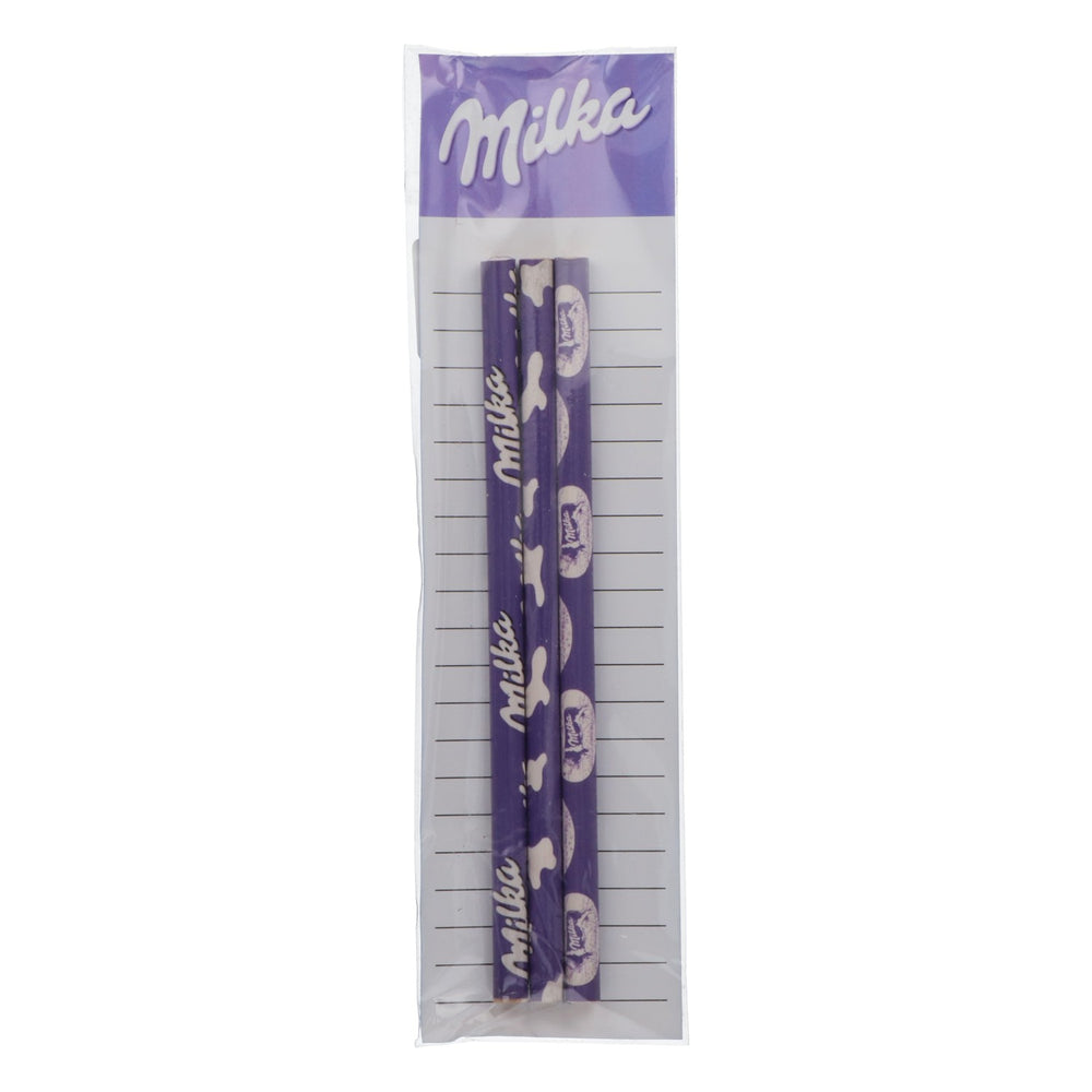 3 matite di cioccolato Milka Matite scolastiche Matite da disegno Materiale scolastico