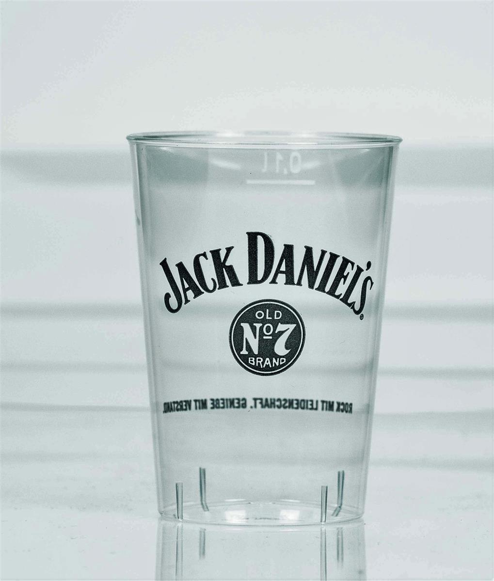 40 bicchieri monouso Jack Daniels Whiskey 0,1 l bicchieri di plastica