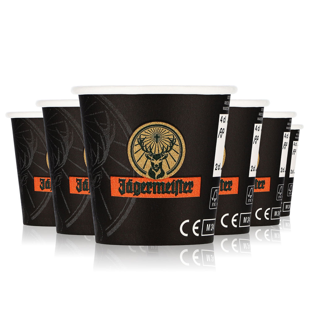 40 bicchierini da liquore Jägermeister Stamper corti 2 cl/4 cl bicchieri di carta usa e getta