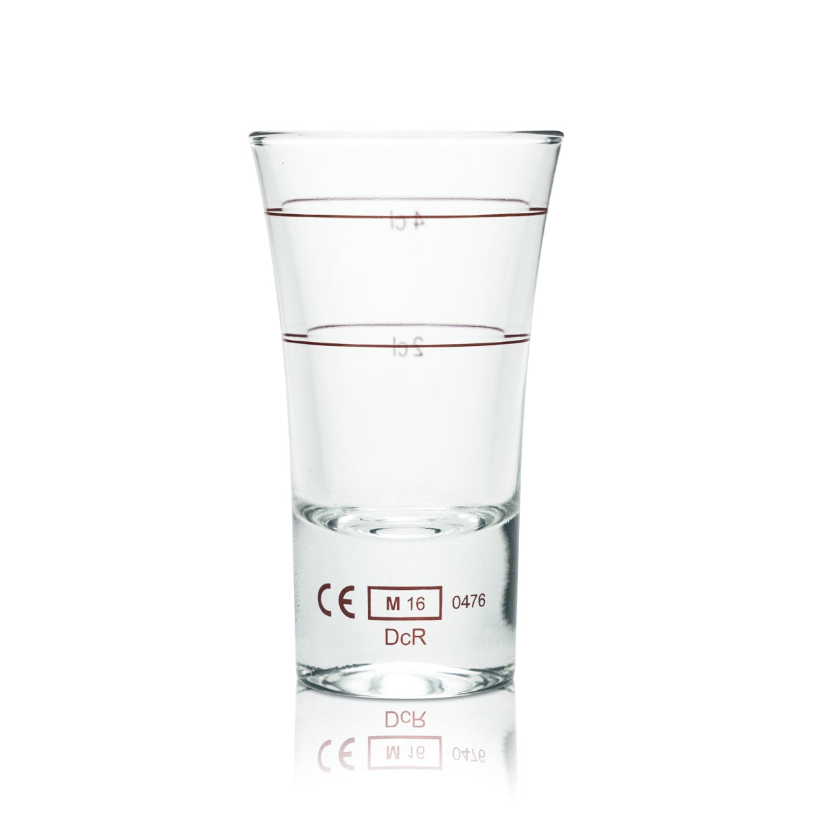 6 bicchieri da shot 4 cl Stamper Bicchieri corti Gastronomici Calibrati Borgonovo Grappa Senior – Vista 3