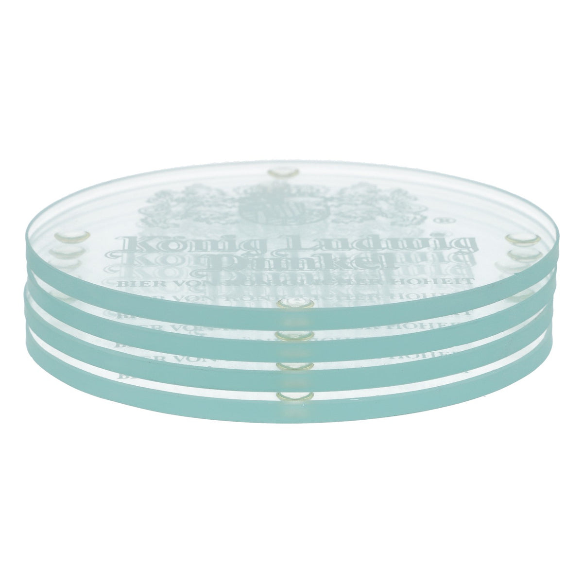 4x Sottobicchieri König Ludwig Sottobicchieri in vetro con logo inciso elegante – Vista 3