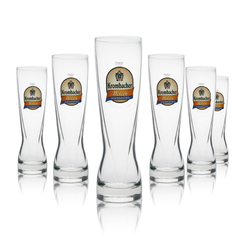 4 bicchieri da birra Krombacher 0,5 l bicchiere da birra bianca "analcolica"