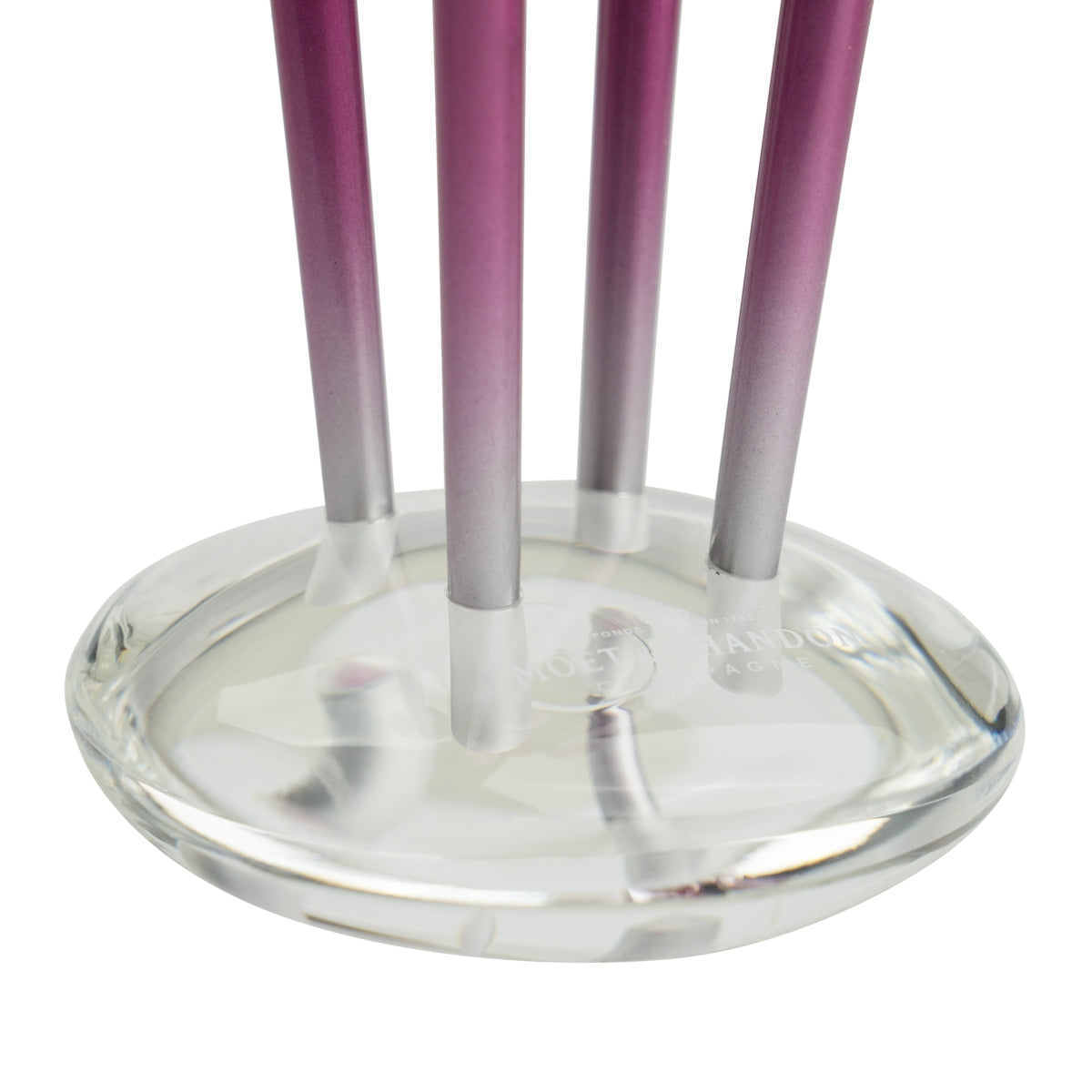 4x portabicchieri per champagne Moet Chandon Tulip + 4 bicchieri in plastica con supporto rosa – Vista 5