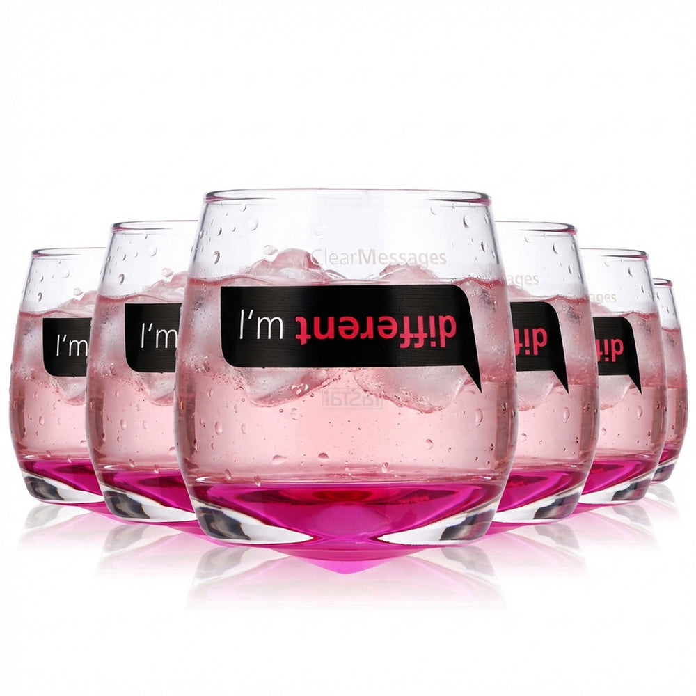 4 bicchieri Rastal in vetro da 0,2 l Bicchieri di design Tumbler Schwenker "I´m different"