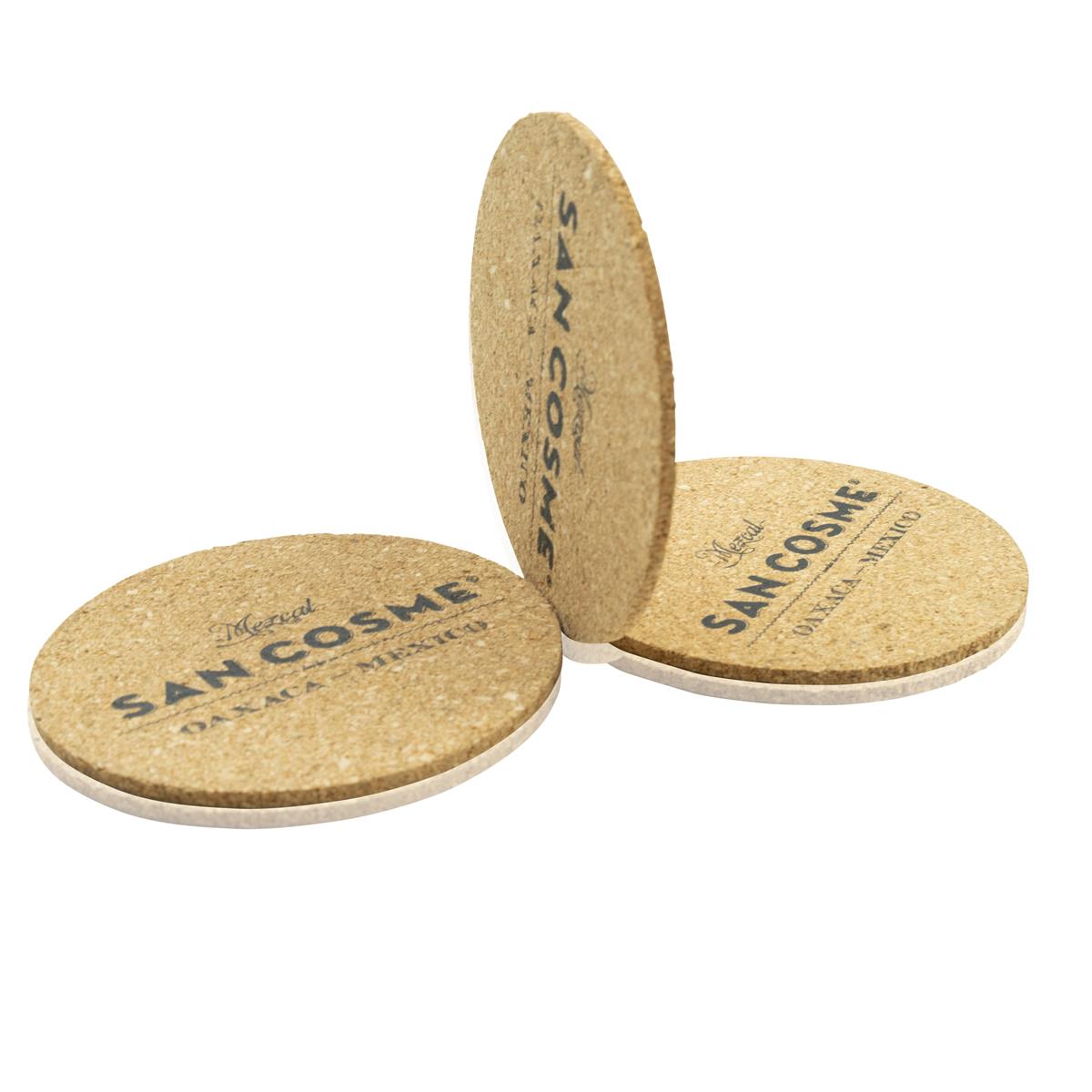 4x sottobicchieri in sughero San Cosme Mezcal rotondi – Vista 2
