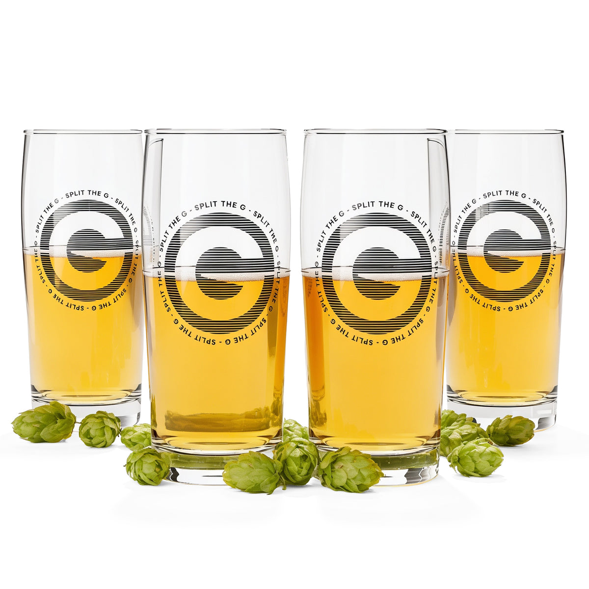 4 bicchieri da birra Sipply SPLIT THE G Big G da 0,5 l - La tendenza dei social media