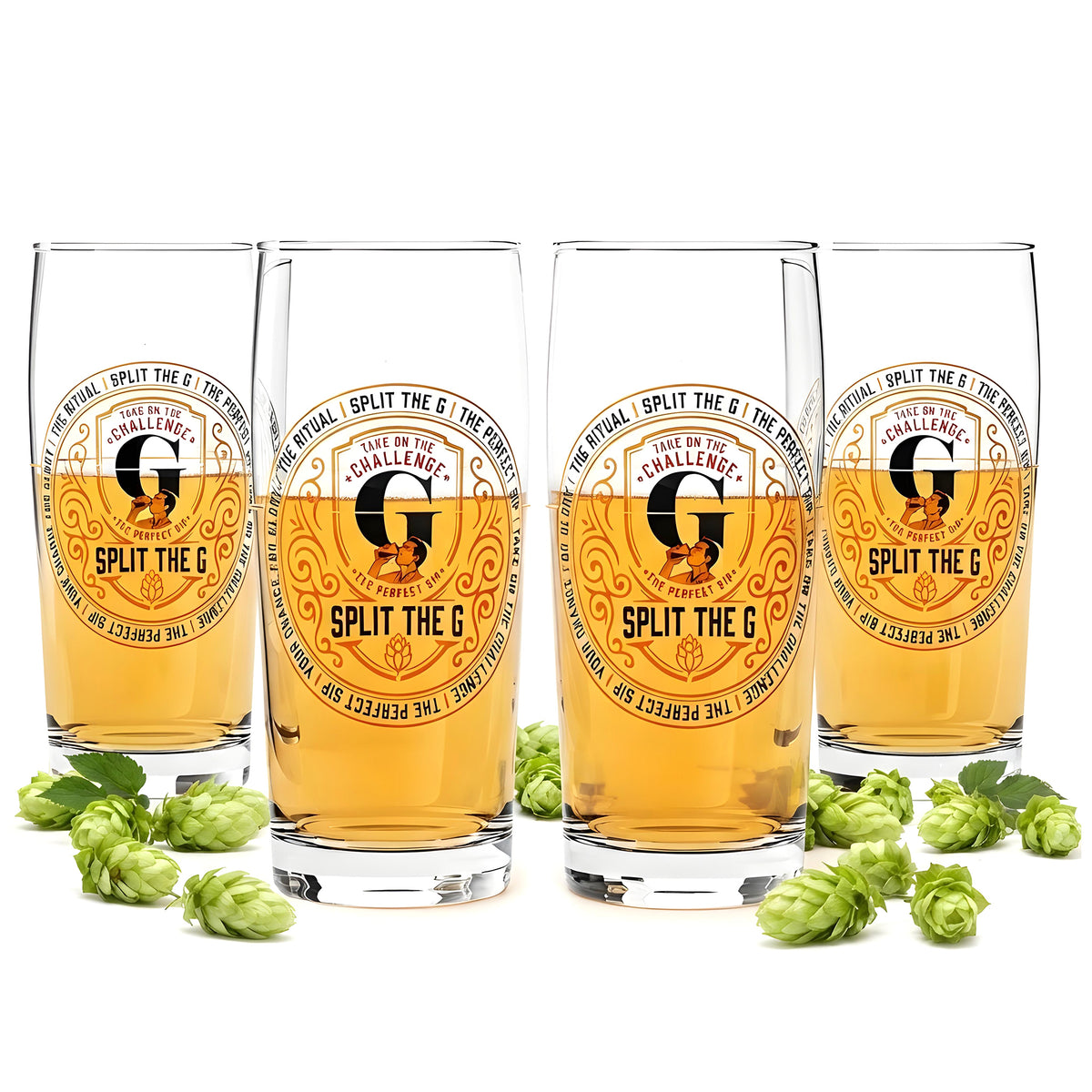 4 bicchieri da birra Sipply SPLIT THE G The Perfect SIP da 0,5 l: la tendenza sui social media