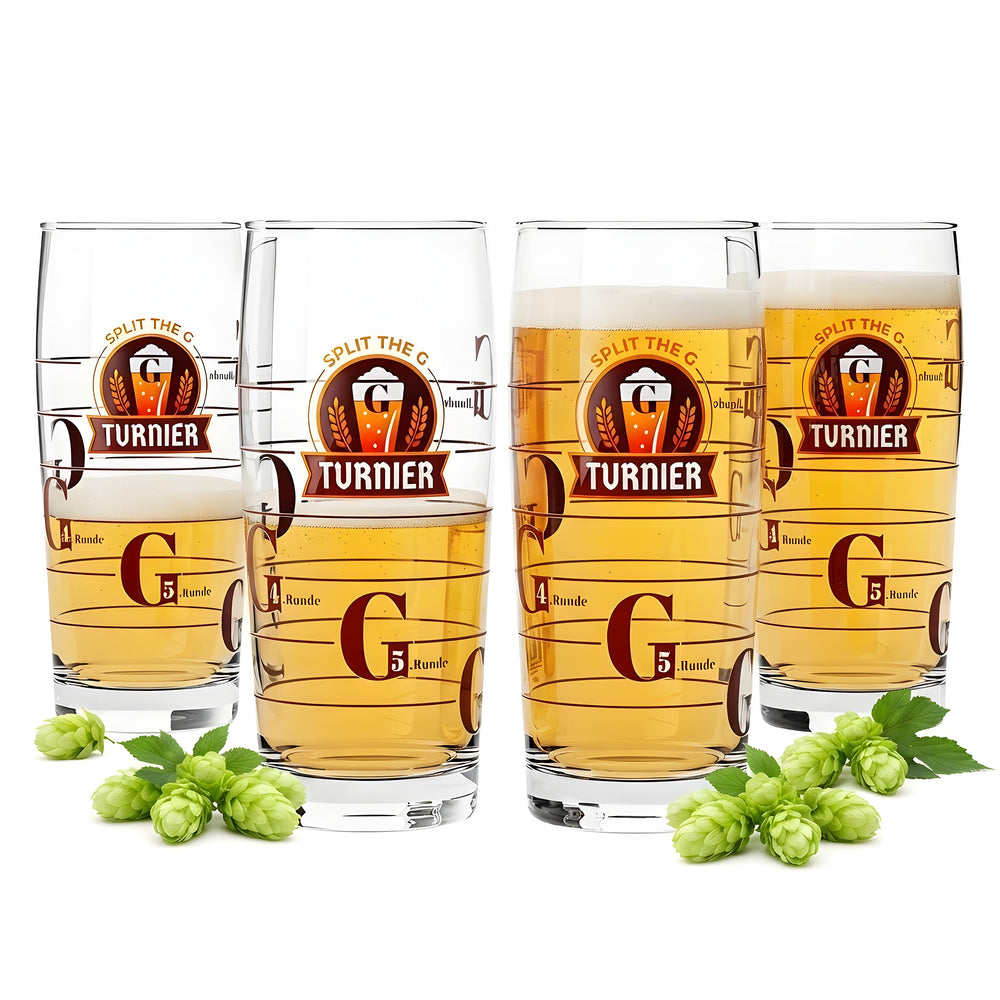 4 bicchieri da birra Sipply SPLIT THE G Tournament da 0,5 l - La tendenza dei social media